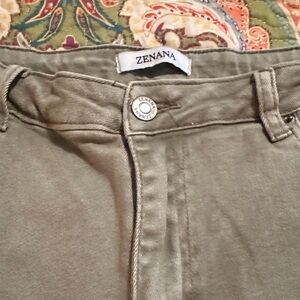 Zenana Outfitters Olive Green Casual Pants